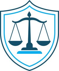 Law firm logo and icon vector. Scales icon . Justice scale. Weight scales. 