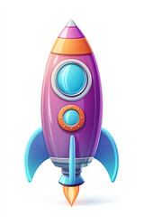 cartoon rocket, AI generated