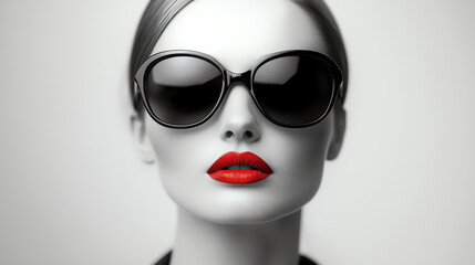 red lips, AI generated © Frédéric Prochasson