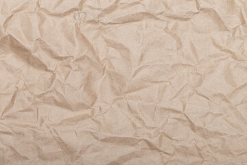 Brown wrinkle recycle paper background, Brown Craft crumpled paper, cardboard background.