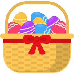 Easter Eggs in Basket