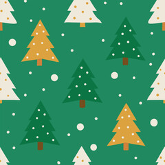 Obraz premium Festive Christmas pattern design with Christmas tree