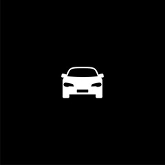 Car simple icon isolated on dark background