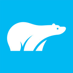 Polar Bear Vector Logo Design Template