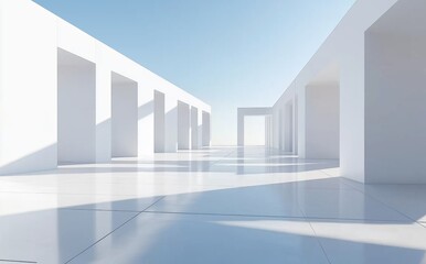 Obraz premium 3d render of a modern building 