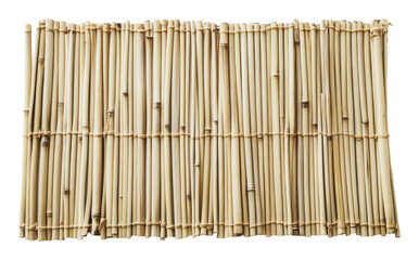 Natural bamboo mat used for various purposes, cut out - stock png.