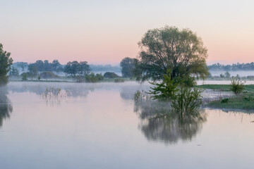 sunrise over the river
