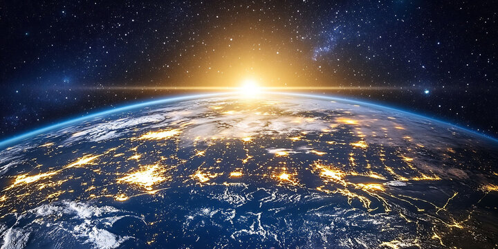Massive smart contract being executed on a blockchain network with nodes lighting up around the globe as the contract is fulfilled seamlessly