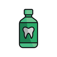 Mouthwash icon features clean lines and elegance, enhancing any digital concept.