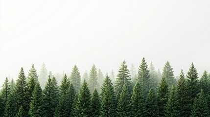 Fototapeta premium Misty morning in a lush forest nature landscape atmospheric conditions serene environment captivating viewpoint rejuvenating freshness of nature's space