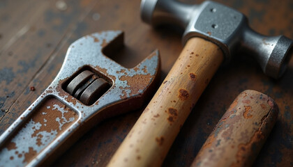 Celebrating Labor Day with tools of craftsmanship in a rustic workshop