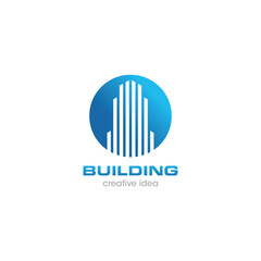 Creative Building Concept Logo Design Template