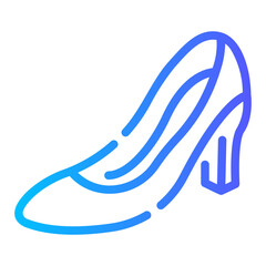 cinderella shoe Line Gradient Icon