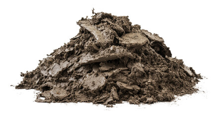 Wet clay pile suitable for sculpting projects, cut out - stock png.