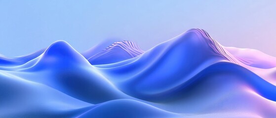 Abstract blue and purple wave patterns on a gradient background