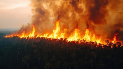 Forest Fire Devastation Biodiversity Loss Impacting Ecosystems Amid Climate Change Crisis