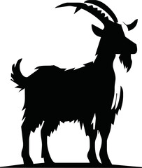 Goat silhouette icon symbol logo black design vector illustration
