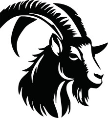 Goat silhouette icon symbol logo black design vector illustration