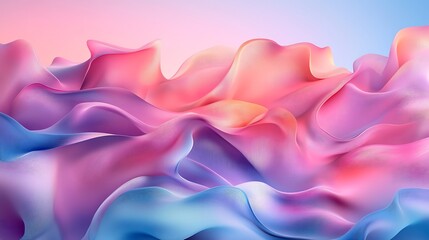 Obraz premium Colorful fluid waves a calm and vivid digital art experience