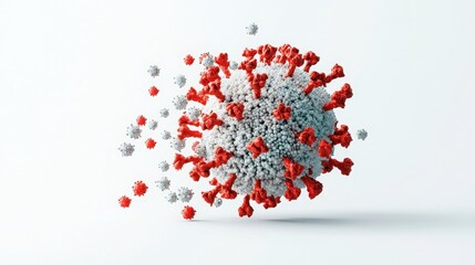 Community health risk awareness visualizing covid-19 spread digital art informative graphic scientific environment close-up view engaging concept for public education