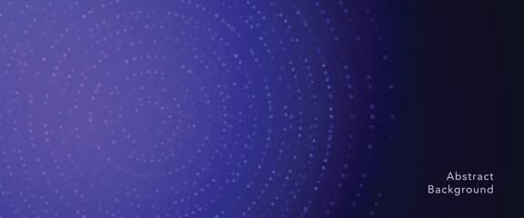 Abstract background, dynamic dotted circular patterns forming a futuristic design. Technology, innovation or digital concept. Vector illustration.