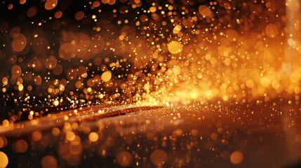 Obraz premium Mesmerizing Glitter and Sparkle Bokeh Background with Shimmering Luminous Glow Magical dreamlike and captivating abstract texture with dazzling scintillating and enchanting lighting effects