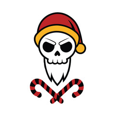  Scary human skull Santa Claus