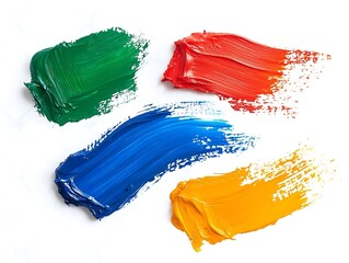 Fototapeta premium Rough paint brush touch, Generative 