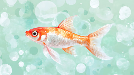 Adorable cute puppy playing underwater colorful aquarium digital art bright environment vibrant viewpoint joyful concept