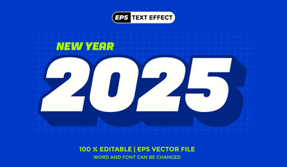 Text Effect Creative Design New Year 2025