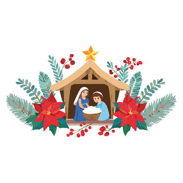 Nativity clip art preview