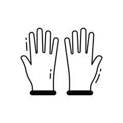  gloves vector icon