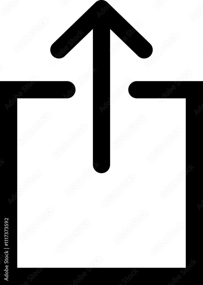 Poster share outline icon. arrow symbol. reply send forward button connection sign isolated on transparent 