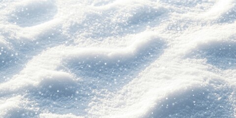 The texture of white snow serves as an ideal background, showcasing the intricate patterns and soothing tone of white snow for various creative projects and designs.