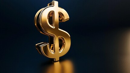 a shiny golden dollar sign
