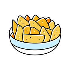 nachos mexican cuisine color icon vector. nachos mexican cuisine sign. isolated symbol illustration