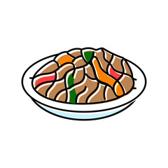 fajitas mexican cuisine color icon vector. fajitas mexican cuisine sign. isolated symbol illustration