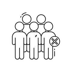 No crowds vector icon