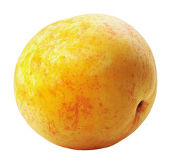 Freshly harvested ripe peach on a white background, cut out - stock png.
