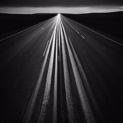 Linien - Geometrische Muster aus Linien auf der Stra&szlig;e