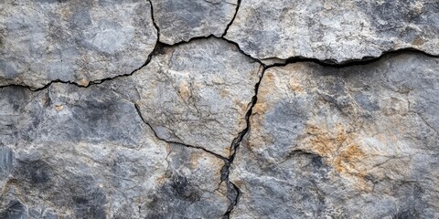 Obraz premium Stone texture featuring intricate background layers and visible cracks in sedimentary rock, creating an abstract stone texture background. Ideal for showcasing natural stone texture details.