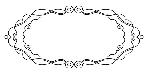 set of decorative vintage frames and borders vector illustration