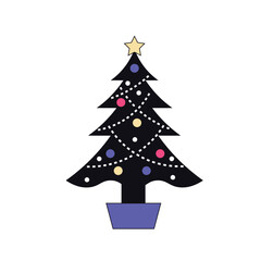 Vector illustration of a christmas tree