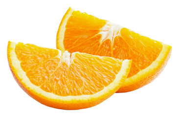 Fresh orange slices ready for a healthy snack, cut out - stock png.