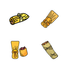 Vector illustration of traditional tamales