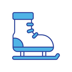 Ice Skating icon isolated on a white background. Vector illustration.