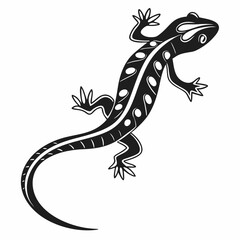 house lizard reptile silhouette,Salamander Black Silhouette Vector Icon