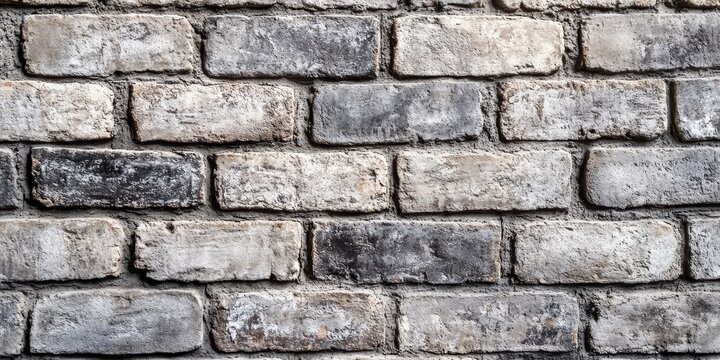 Fototapeta Vintage grey bricks create a unique wall, providing an interesting backdrop. This wall built with vintage grey bricks serves as an excellent resource for various creative projects and designs.