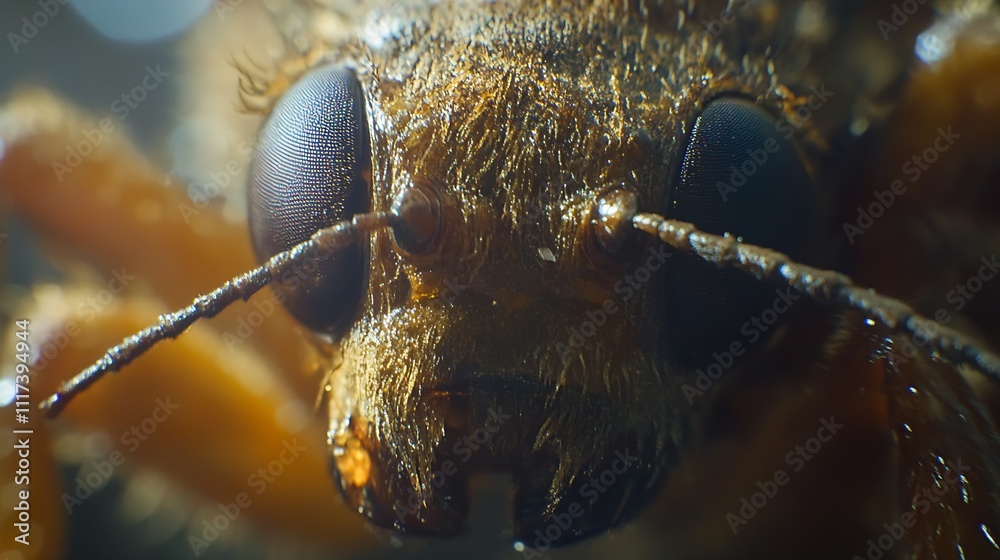 Poster Macro View of Insect in Natural Habitat Highlighting Complex Textures and Patterns : Generative AI