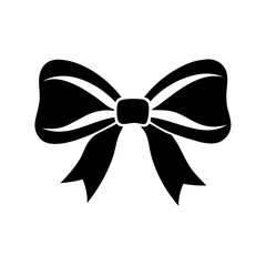 bow silhouette, christmas vector icon - silhouette vector art of bow, symbolizing holiday celebrations. christmas silhouette.